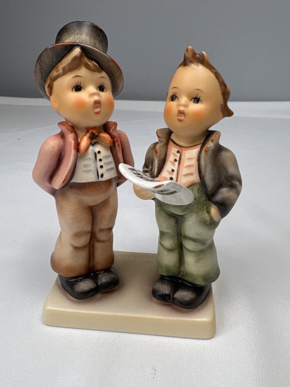 Hummel Duet Figurine 1990 Collectible Boys Singing Music Sheet Germany